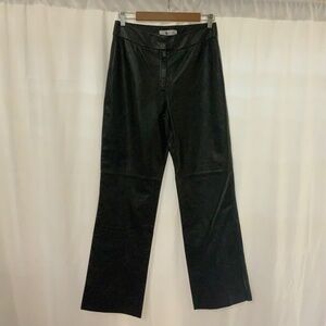 Vintage Garfield & Marks Dark Brown Leather Pants Women's size 6 lined pre-owned